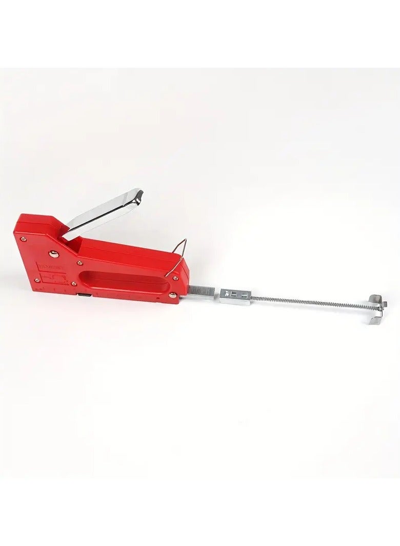 Generic Heavy Duty Semi Automatic Stapler Without Battery Red Color 3 in 1 Supports Three Different Types of Staples (Staples Not Included) Staple Useful for Home Workshop Office Copy and Photo Libraries Also You Can Use It in Carpentry Work and Fastening Wooden Picture Frames or Decorative Materials or Furniture or Fabric to Sofa and Couch Foam or Doors or Windows and Stitching Papers and Large Books Red Color  - Image 3
