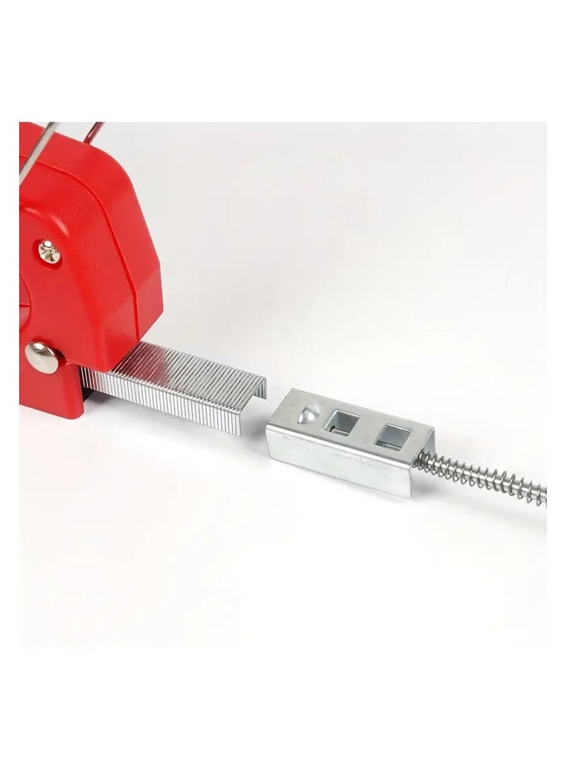 Generic Heavy Duty Semi Automatic Stapler Without Battery Red Color 3 in 1 Supports Three Different Types of Staples (Staples Not Included) Staple Useful for Home Workshop Office Copy and Photo Libraries Also You Can Use It in Carpentry Work and Fastening Wooden Picture Frames or Decorative Materials or Furniture or Fabric to Sofa and Couch Foam or Doors or Windows and Stitching Papers and Large Books Red Color  - Image 5