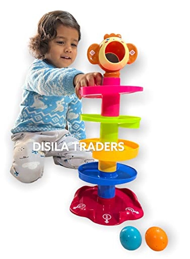 DISILA TRADERS Beautifully Designed Ball Roll Ring Tower Ramp Toys/ Rolling Ball Bell Toys for Infants/ Kids/ Toddlers (5 Layers). Best Gift Toys. - Image 1