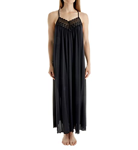 Shadowline Women's Plus-Size Beloved 53 Inch Braided Spaghetti Strap Long Gown, Blue, 2X - Image 3