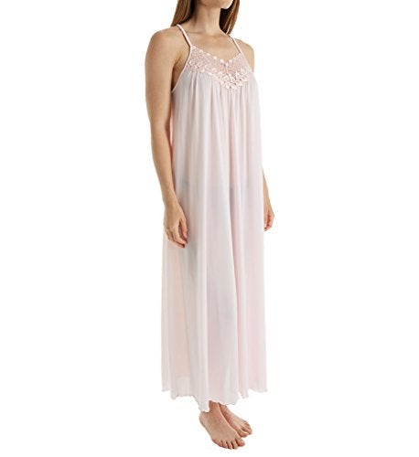 Shadowline Women's Plus-Size Beloved 53 Inch Braided Spaghetti Strap Long Gown, Blue, 2X - Image 2