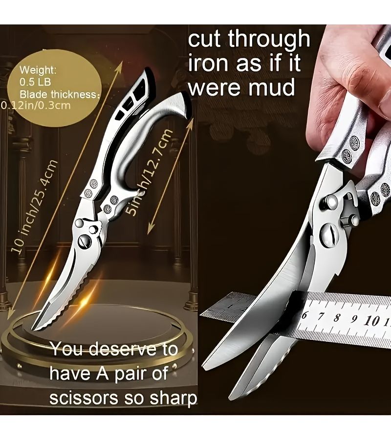 Heavy Duty Stainless Steel Poultry Shears For Cutting Chicken Bone - Image 1