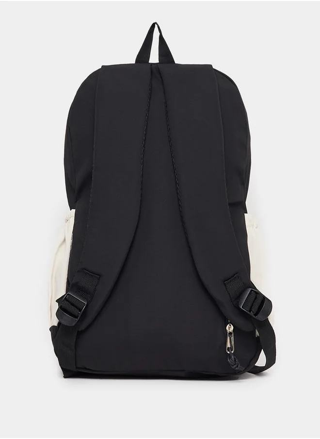 Styli Color Block Backpack with Side Pocket