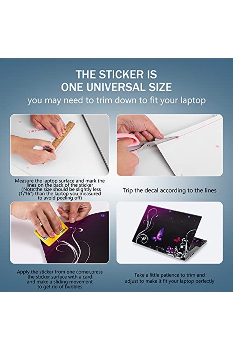 icolor Laptop Skin Sticker Decal,12" 13" 13.3" 14" 15" 15.4" 15.6 inch Notebook Vinyl Skin Sticker Cover Art Decal Protector Notebook PC - Image 2