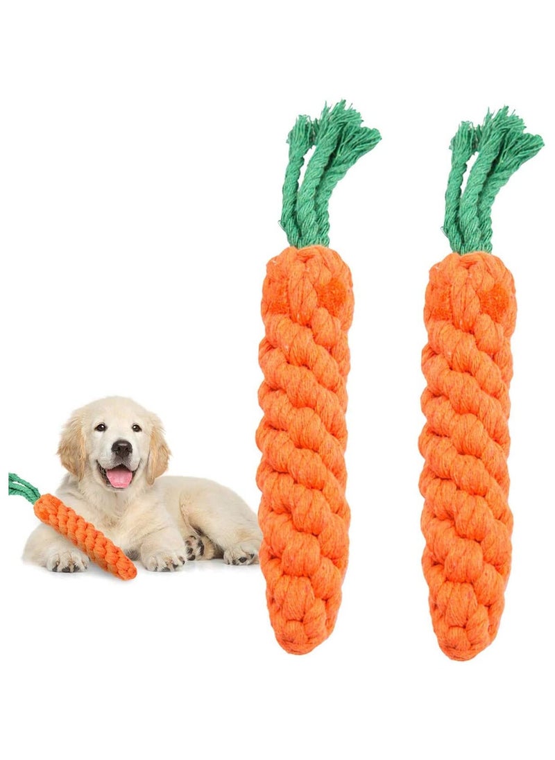 Excefore Dog Toothbrush Dog Chew Toys with Cotton Rope Durable Puppy Teeth Cleaning Chew Toys for Small Medium and Large Dogs 2Pcs  - Image 1