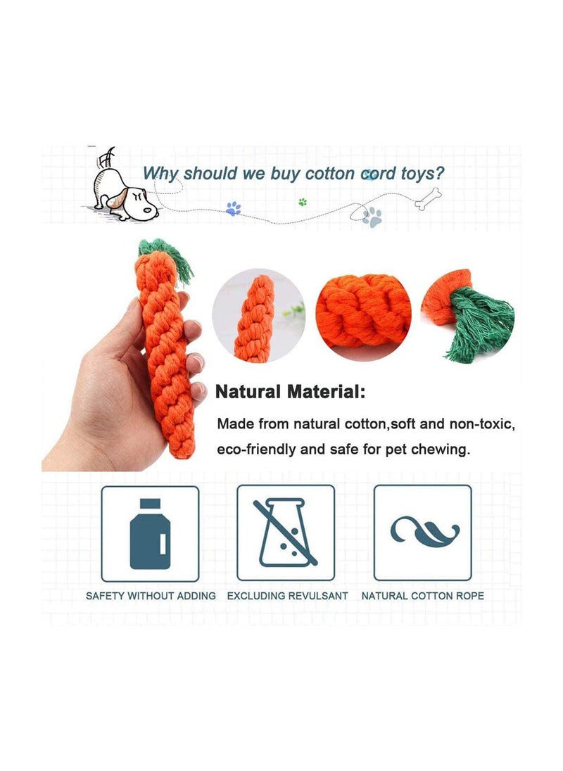 Excefore Dog Toothbrush Dog Chew Toys with Cotton Rope Durable Puppy Teeth Cleaning Chew Toys for Small Medium and Large Dogs 2Pcs  - Image 3