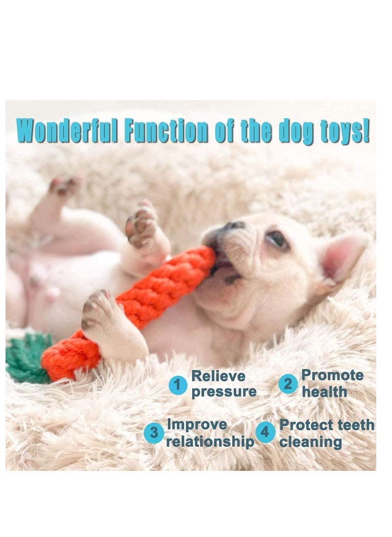 Excefore Dog Toothbrush Dog Chew Toys with Cotton Rope Durable Puppy Teeth Cleaning Chew Toys for Small Medium and Large Dogs 2Pcs  - Image 4