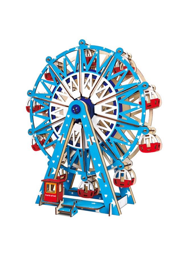 Big Ferris Wheel Laser Making Wooden DIY Simulation Building Model Adult Wooden 3d Three-dimensional Puzzle Toy-Color:Hongtai Laser Suzhou Garden - Image 2