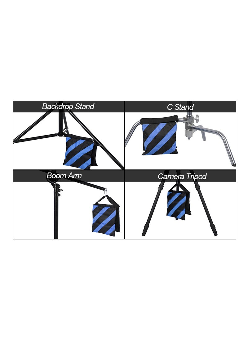 SYOSI - Heavy Duty Sandbag Photo Studio Weight Bag Blue Saddlebag Design for Photography Stand Light Tripod Outdoor Patio Sports Sets Film Live Productions 3 Pack - Image 1