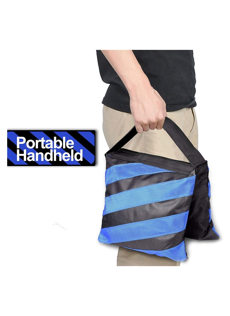SYOSI - Heavy Duty Sandbag Photo Studio Weight Bag Blue Saddlebag Design for Photography Stand Light Tripod Outdoor Patio Sports Sets Film Live Productions 3 Pack - Image 1