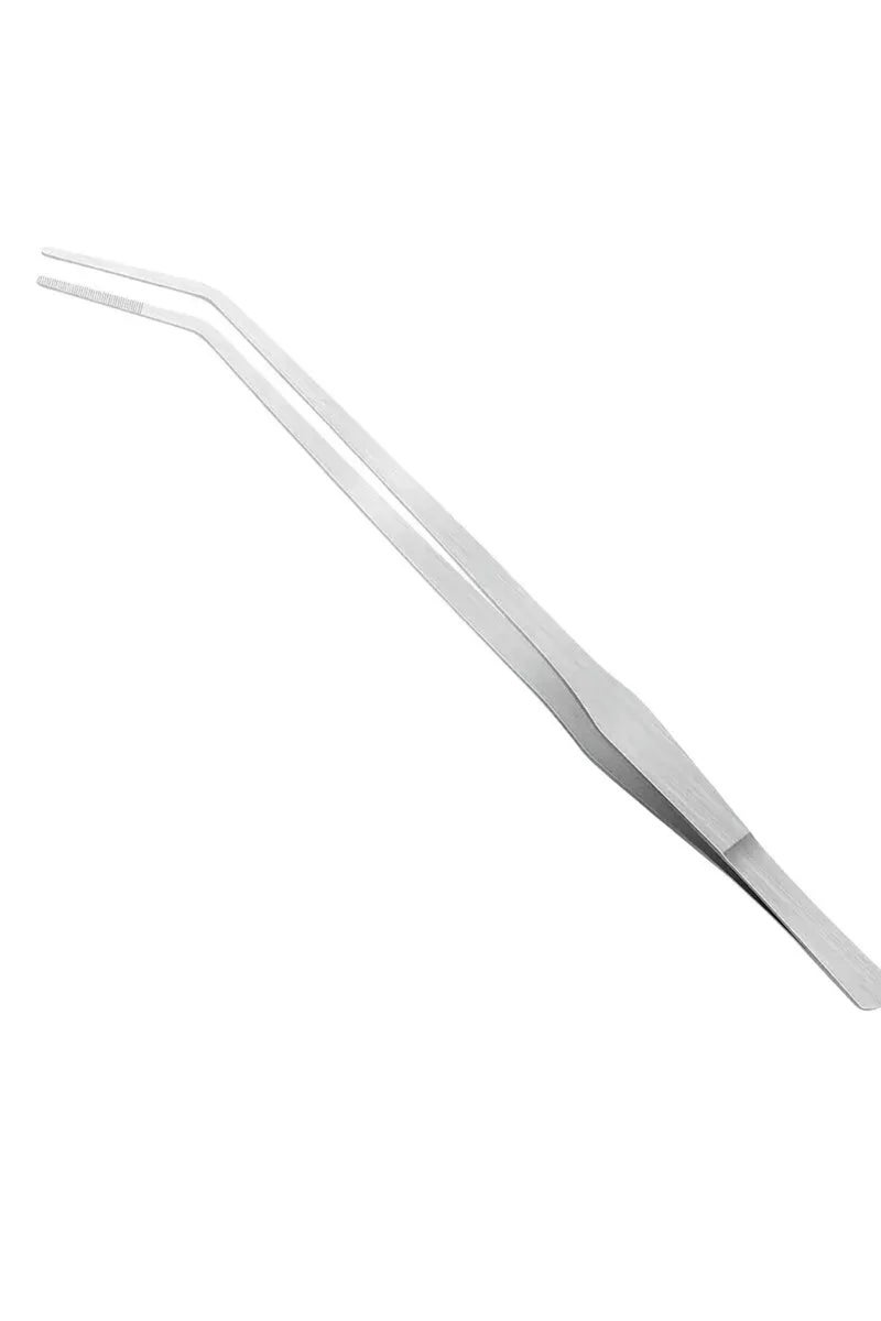 إيروريكس ملقط حوض سمك من الفولاذ المقاوم للصدأ، انحناء الرأس 38 سم، أدوات تنسيق أحواض السمك والنباتات المائية، مستقيم