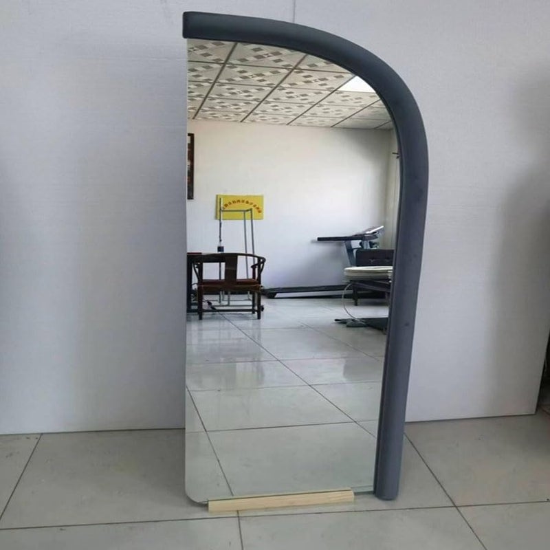 Kutis Modern Scandinavian Arc Design Full Length Mirror Standing Hanging or Leaning Against Wall Large Bedroom Floor Mirror Dressing Mirror Wall-Mounted Mirror 70x170 cm. (Black/Beige/Clear) - Image 2