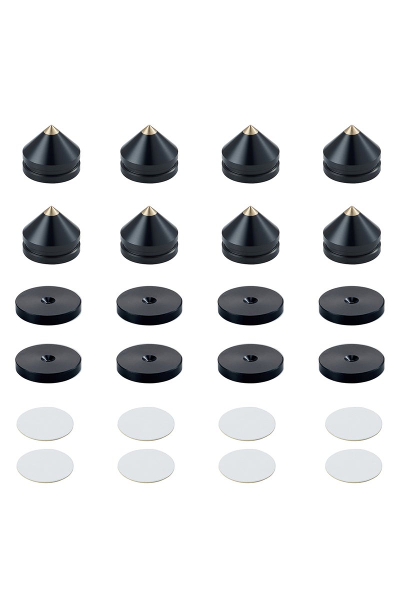 black Pailvens loudspeaker Lace 8 Sets Lightweight weight loudspeaker Foot ABS Subwoofer Foot With 1