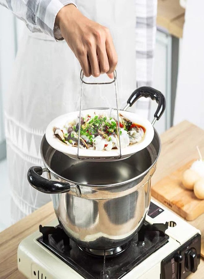 Rimobul Asian Kitchen Stainless Steel Folding Hot Dish Plate Clip Plate Retriever Tongs - Image 5