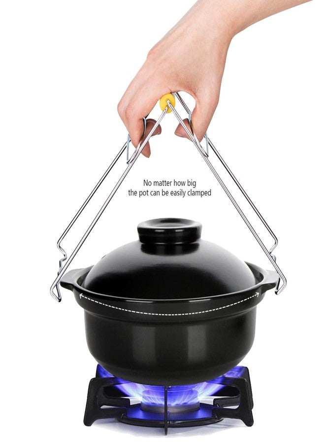 Rimobul Asian Kitchen Stainless Steel Folding Hot Dish Plate Clip Plate Retriever Tongs - Image 4