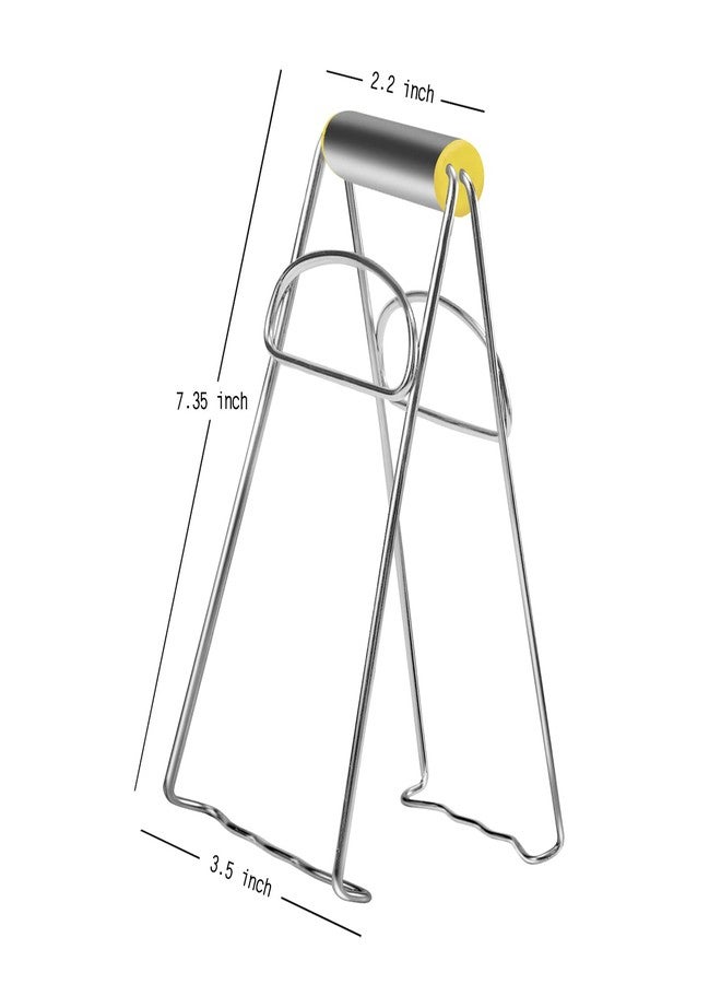 Rimobul Asian Kitchen Stainless Steel Folding Hot Dish Plate Clip Plate Retriever Tongs - Image 2