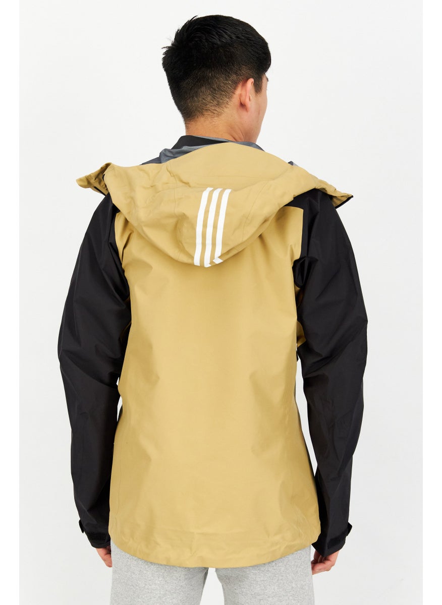 Adidas Men Sportswear Fit Hooded Brand Logo Windbreaker Jacket, Black  - Image 2