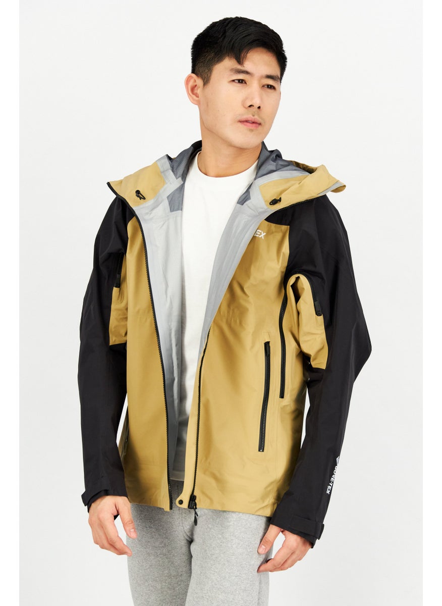 Adidas Men Sportswear Fit Hooded Brand Logo Windbreaker Jacket, Black  - Image 1