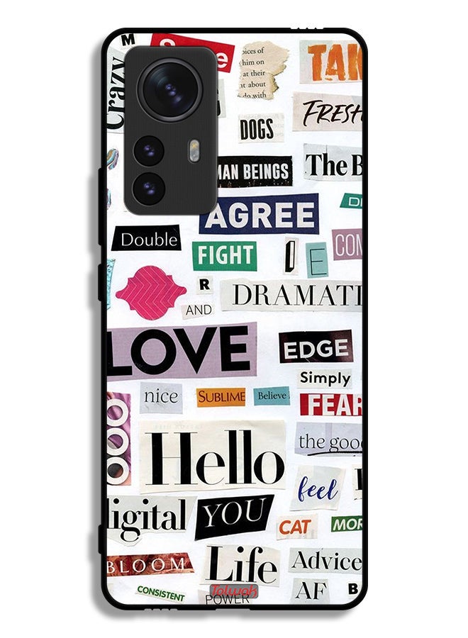 Tolwak Xiaomi 12S Pro Protective Case Cover Short Quotes Stickers - Image 2