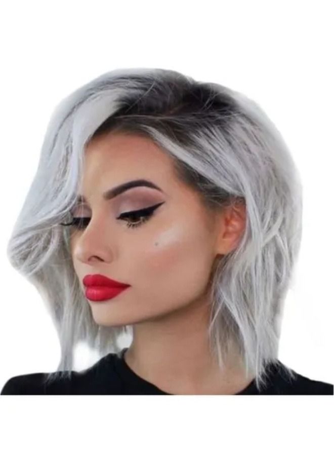 Voberry Gradient Short Curly Synthetic Wig - Image 1