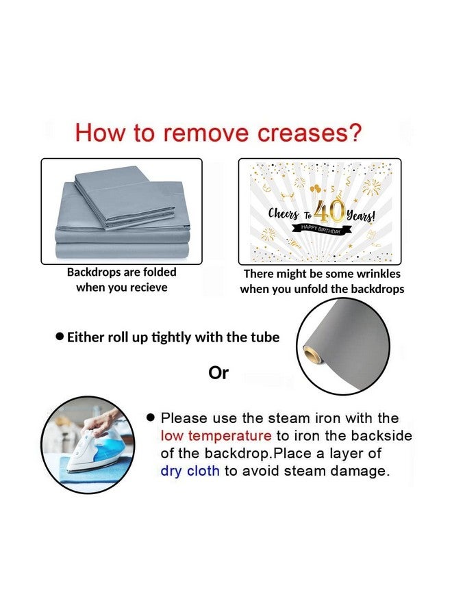 ثيم ماي بارتي موضوع حفلتي بمناسبة الذكرى الأربعين، ديكورات حفلات أعياد الميلاد، خلفية عيد ميلاد سعيد لتزيين الحفلات (7 أقدام × 5 أقدام) - Image 2