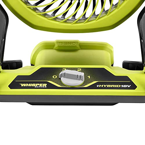 Ryobi مروحة ريوبي ONE+ 18 فولت هجين لاسلكية سلسلة WHISPER 7-1/2 بوصة (أداة فقط)، أخضر (PCL811B) - Image 4