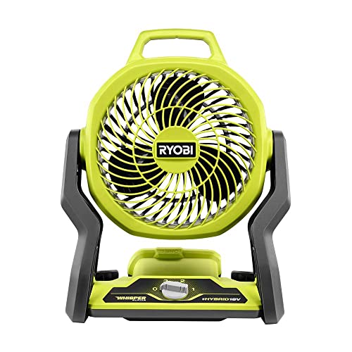 Ryobi مروحة ريوبي ONE+ 18 فولت هجين لاسلكية سلسلة WHISPER 7-1/2 بوصة (أداة فقط)، أخضر (PCL811B) - Image 1