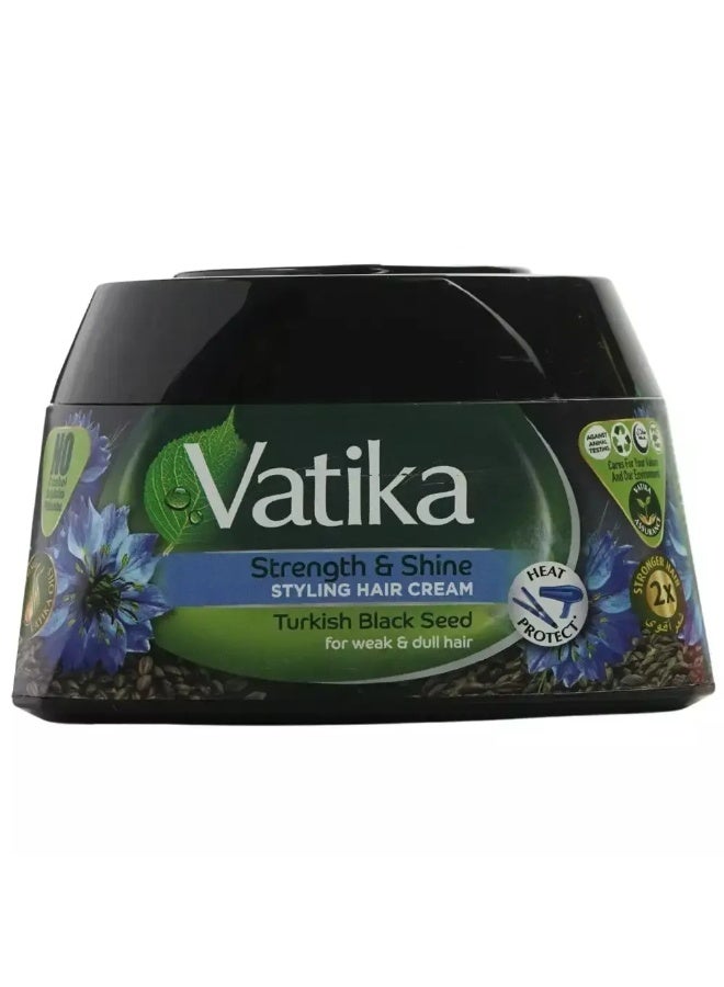 VATIKA كريم تصفيف الشعر فاتيكا للقوة واللمعان مع زيت الحبة السوداء التركي - 140 مل - Image 1
