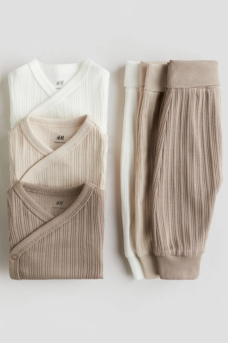 H&M 6-piece bodysuit and trousers set