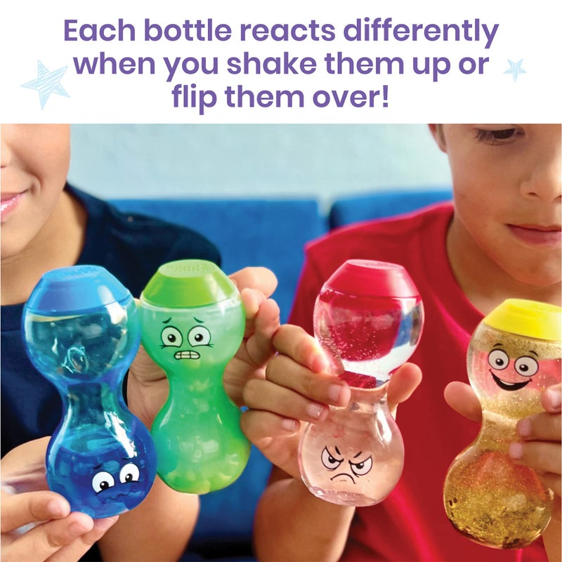 hand2mind Express Your Feelings Sensory Bottles- Primary Emotions, Toddler Sensory Toys, Quiet Fidget Toys, Play Therapy Toys, Calm Down Corner Supplies, Calming Corner, Social Emotional Learning - Image 5