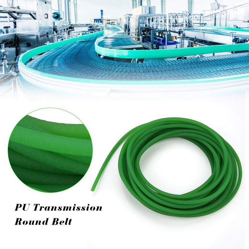 beduan PU Transmission Round Belt 10mm OD High-Performance Urethane Belting Green for Conveyor Bonding Machine Dryer 10 Ft - Image 3
