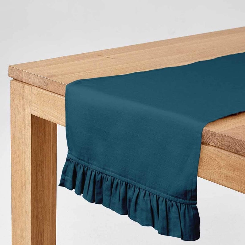 Vargottam Teal Blue Home Décor Stylish Wedding Party Holiday Table Setting Décor Table Runner-14 x 36 Inch - Image 2