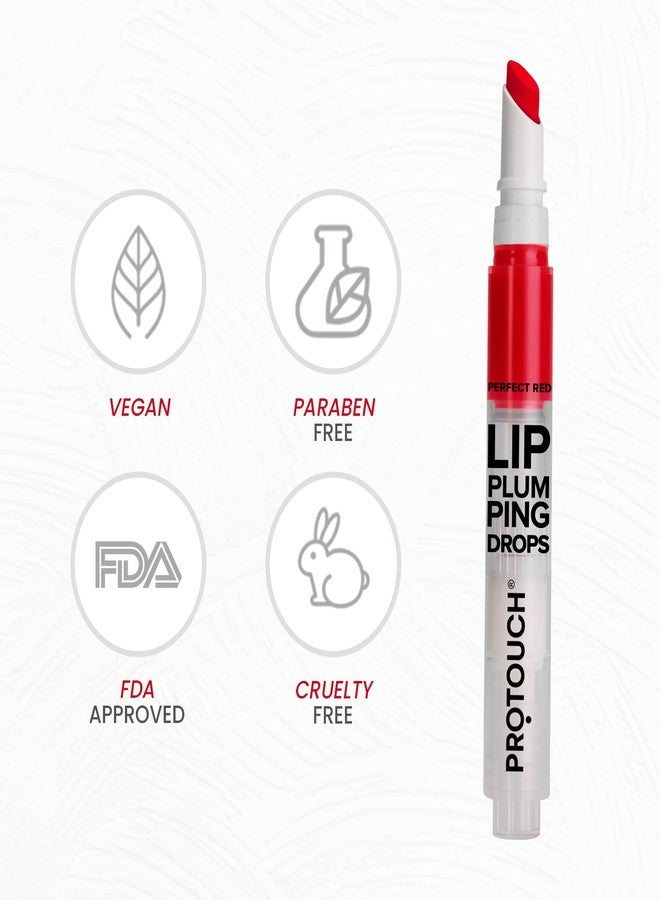 PROTOUCH Lip Plumping Gloss - Red, Instant Lip Plumper/Enhancer for Fuller & Shiny Lips, Non Sticky, Hydrating & Nourishing Lip Balm, Vegan, Caffeine & Grape Seed Extract - Image 4