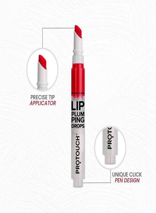 PROTOUCH Lip Plumping Gloss - Red, Instant Lip Plumper/Enhancer for Fuller & Shiny Lips, Non Sticky, Hydrating & Nourishing Lip Balm, Vegan, Caffeine & Grape Seed Extract - Image 3