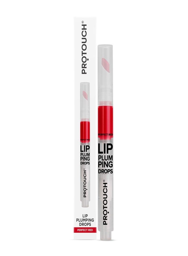 PROTOUCH Lip Plumping Gloss - Red, Instant Lip Plumper/Enhancer for Fuller & Shiny Lips, Non Sticky, Hydrating & Nourishing Lip Balm, Vegan, Caffeine & Grape Seed Extract - Image 1