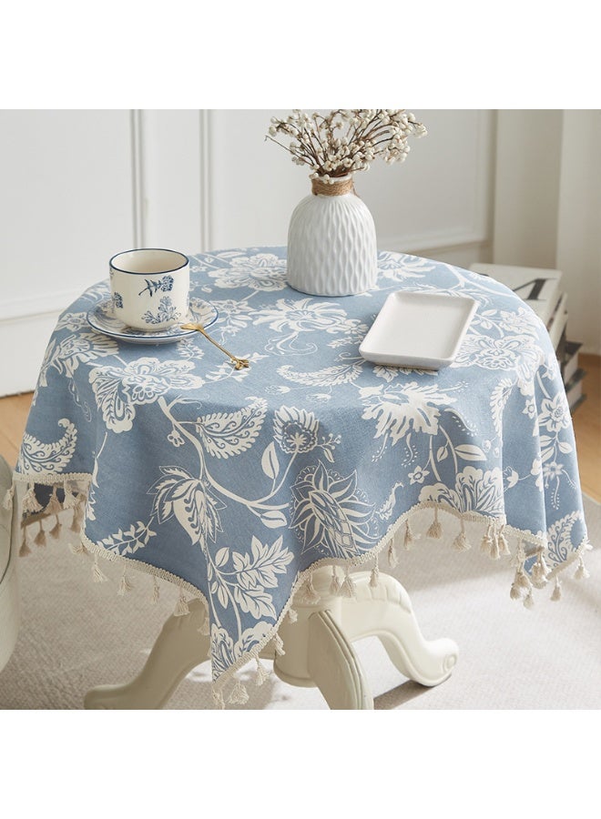 عام مفرش المائدة القطني المألوف ، قماش زخرفة طاولة الطعام المنزلية المقاوم للغبار والمعزول للحرارة يمكن استخدام طاولة مربعة وطاولة مستديرة (الحجم: 90 * 90 سم) - Image 1