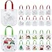 Abbylike 100 Pcs Christmas Color Your Own Bag Reusable Party Favor Bags Christmas Party Goodie Bags Xmas Coloring Goodie Return Gift for Men Women DIY Painting 10 Styles - Image 3