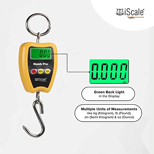 iScale Handy Pro 200kg x 50g Digital Portable Hanging Weighing Scale with Stainless Steel Hook for Industries, Cylinder, Fishing and Multipurpose Domestic Weighing Use (Not legal for commercial use) - Image 4