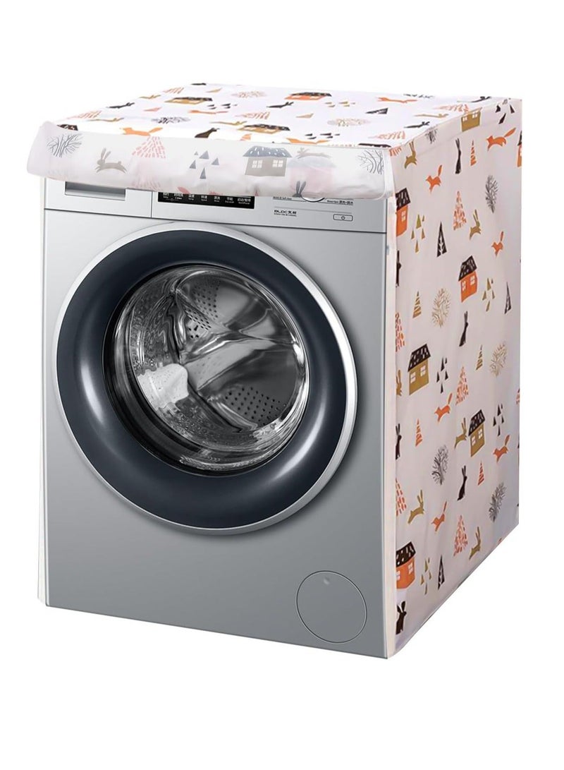 Waterproof and dustproof automatic washing machine cover. Durable protective cover to keep the washing machine safe from moisture and scratches. Features a practical and modern design. Available in a variety of attractive colors and shapes. - Image 1