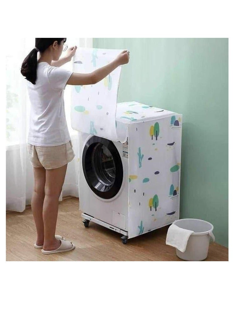 Waterproof and dustproof automatic washing machine cover. Durable protective cover to keep the washing machine safe from moisture and scratches. Features a practical and modern design. Available in a variety of attractive colors and shapes. - Image 5