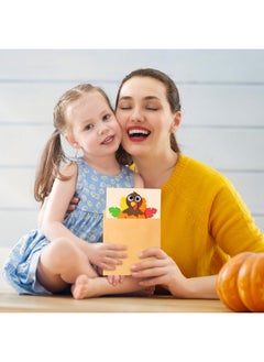 CY2SIDE 24Pcs Thanksgiving Thankful Cards Foam Craft Kit For Kids Diy Turkey Greeting Cards With Envelopes Thanksgiving Gift Cards For Mother Father Teacher Fall Paper Craft Kit School Art Activity  - Image 5