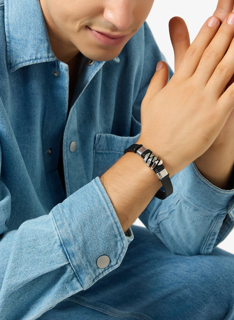 Seventy Five Faux Leather Bracelet - Image 4