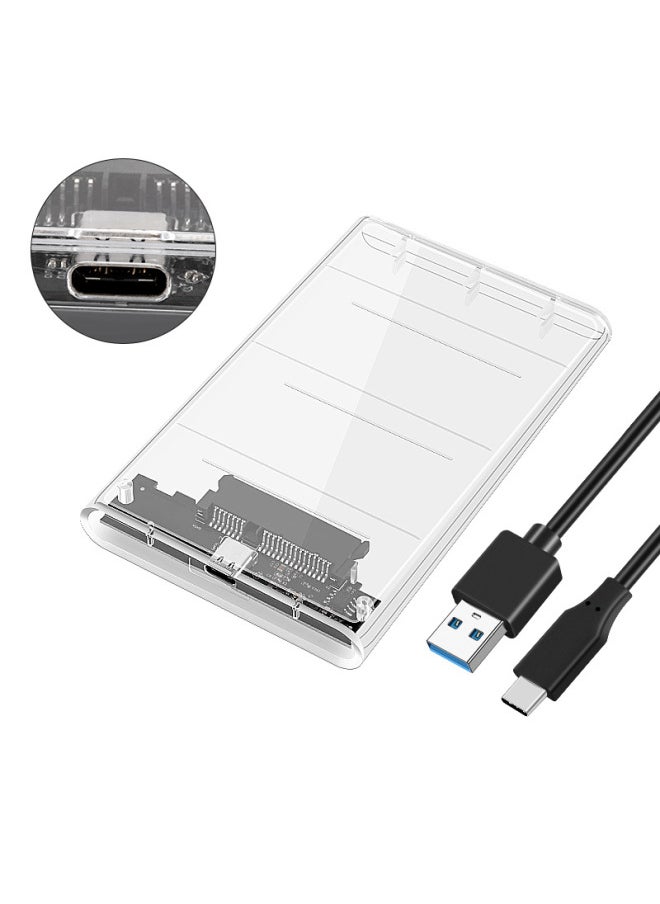 Generic Supply Type-C To SATA Hard Disk Box 2.5 Inch Serial Port Sata To USB3.1 Mobile Hard Disk Box-Color:Brown Style  - Image 1
