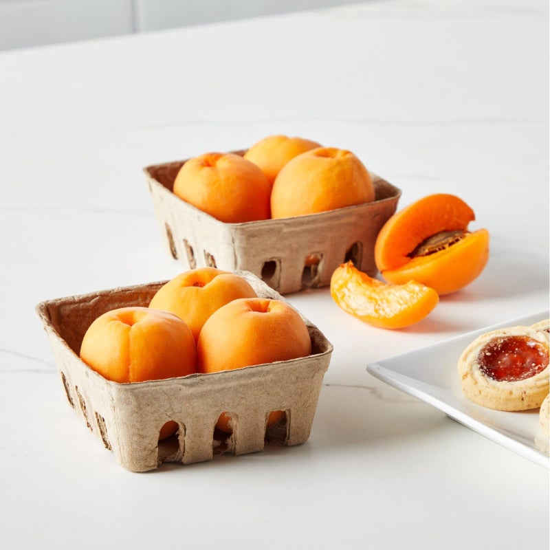 Juvale Pulp Fiber Berry Baskets - 4 x 4 x 1.81 in Brown Molded Pulp - Ventilated Design for Farmers Market Produce - Cardboard Fruit Containers & 60 Mini Berry Cartons - Image 3