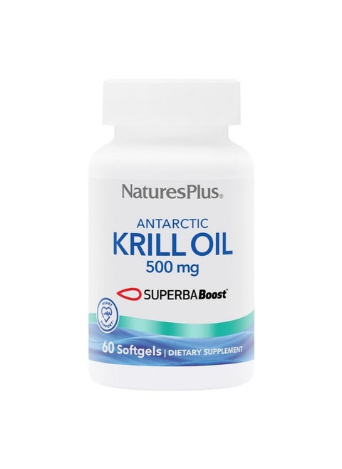 Natures Plus Antarctic Krill Oil - 60 Softgels - Supports Brain & Joint Health - 60 Servings