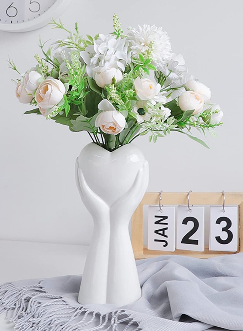 واي آند دي Ceramic Vase, Flower Vase for Modern Table Shelf Home Decor, Fit Fireplace Bedroom Kitchen Living Room Centerpieces Office Desk - Image 1