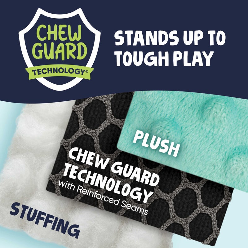 goDog Checkers Elephant Tough Plush Toy with Chew Guard Technology, Durable Checkered Fabric & Squeaker for Active Play, Gray, Large - Image 4