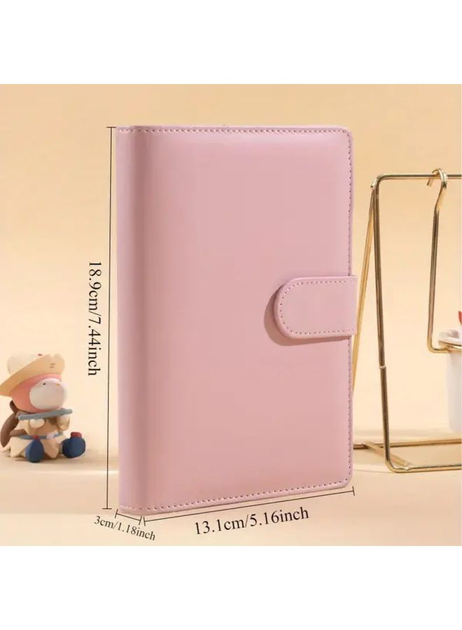 Black A6 Budget Binder Planner with 12 Cash Envelopes and 12 Zipper Bags PU Leather Notebook - Image 4