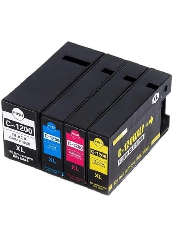 PGI1200XL خرطوشة حبر متوافقة أسود وألوان CMYK 4 ألوان لطابعات MAXIFY MB2020 MB2120 MB2320 MB2720 - Image 1
