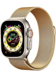 Cosmostech Compatible for Smart Watch Watch 42,44,45,49MM, 1/2/3/4/5/6/se/7/8/Ultra Metal Series Band and Strap Gold  - Image 1